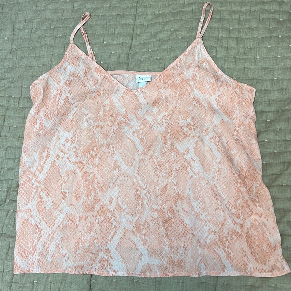 A New Day Pink Snakeskin Print Cami Top